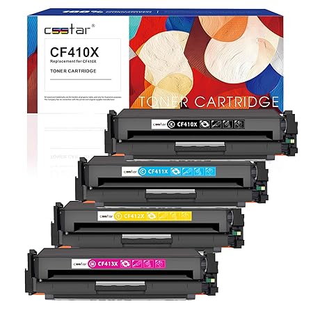 CSSTAR Kompatibel Toner Ersatz für HP 410X CF410X CF411X CF412X CF413X für Color Laserjet Pro MFP M477fdw M477fdn M477fnw M37