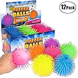 ArtCreativity Puffer Stress Balls - 12 Pack Spiky Squishy Sensory Toys For Kids & Adults