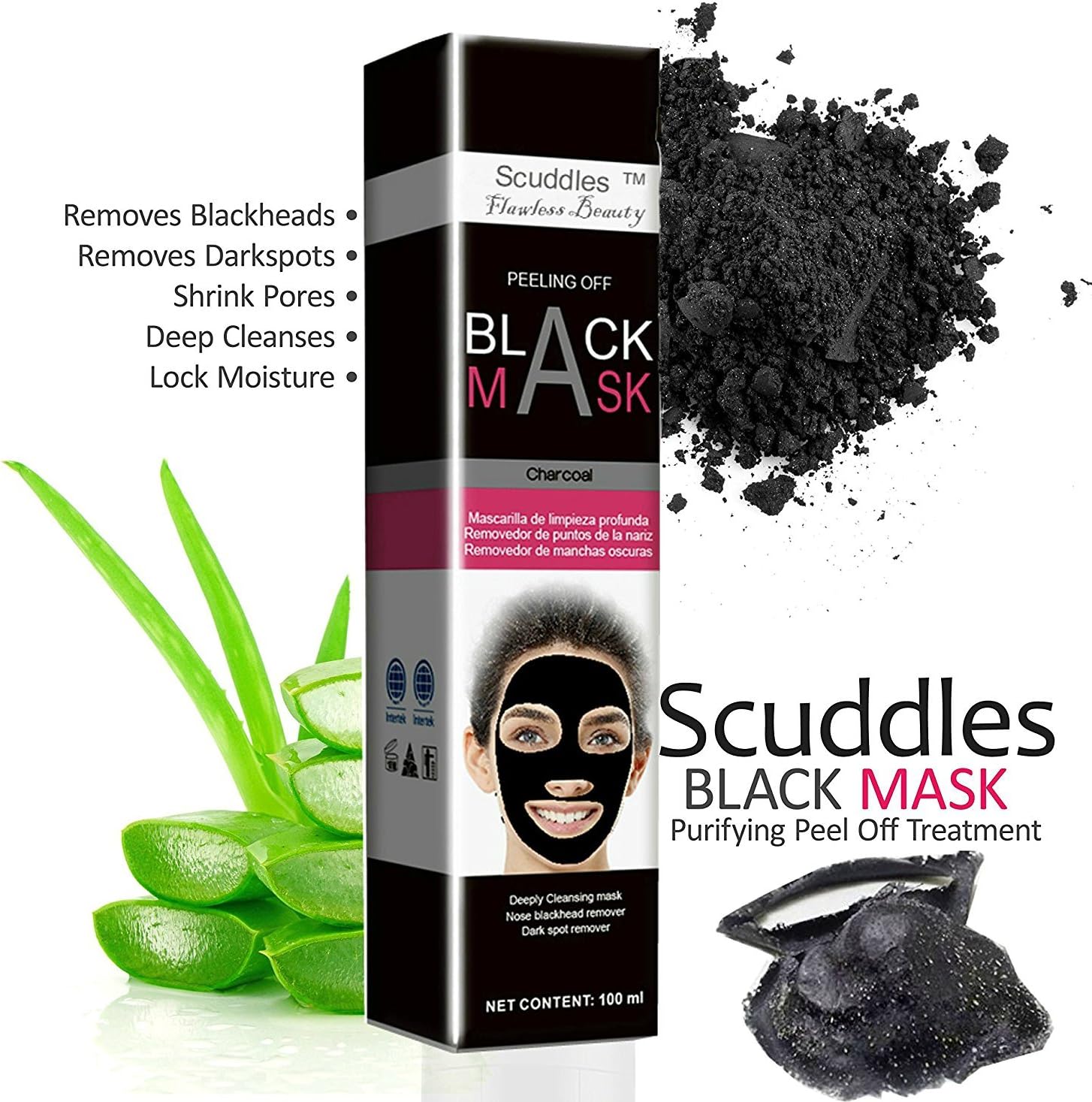 Blackhead Remover Mask, Blackhead Peel Off Mask, Face Mask, Blackhead Mask, Black Mask Deep Cleaning Facial Mask for Face Nose 60g