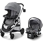 Graco Modes Pramette 3-in-1 Travel System (Stroller &amp; Car Seat), Ellington | 3 Modes: Infant Car Seat Carrier &amp; Pramette, Toddler Stroller; Reversible Stroller Seat; One-Hand Fold, Travel-Ready