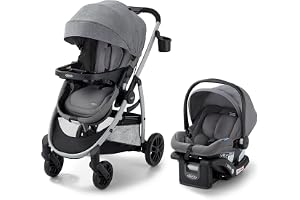 Graco Modes Pramette 3-in-1 Travel System (Stroller & Car Seat), Ellington | 3 Modes: Infant Car Seat Carrier & Pramette, Toddler Stroller; Reversible Stroller Seat; One-Hand Fold, Travel-Ready