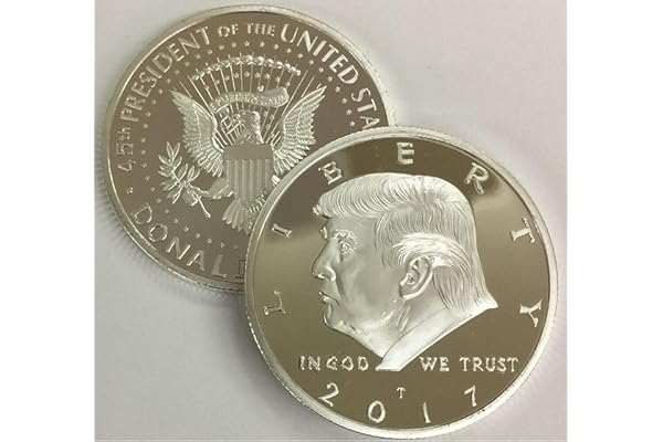 2017 President Donald Trump Inaugural Silver EAGLE Commemorative Novelty Coin 38mm. 45th President of the United States of America CERTIFICATE OF AUTHENTICITY