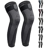 Full Leg Sleeves Long Compression Leg Sleeve Knee Sleeves Protect Leg, for Man Women Basketball, Arthritis Cycling Sport