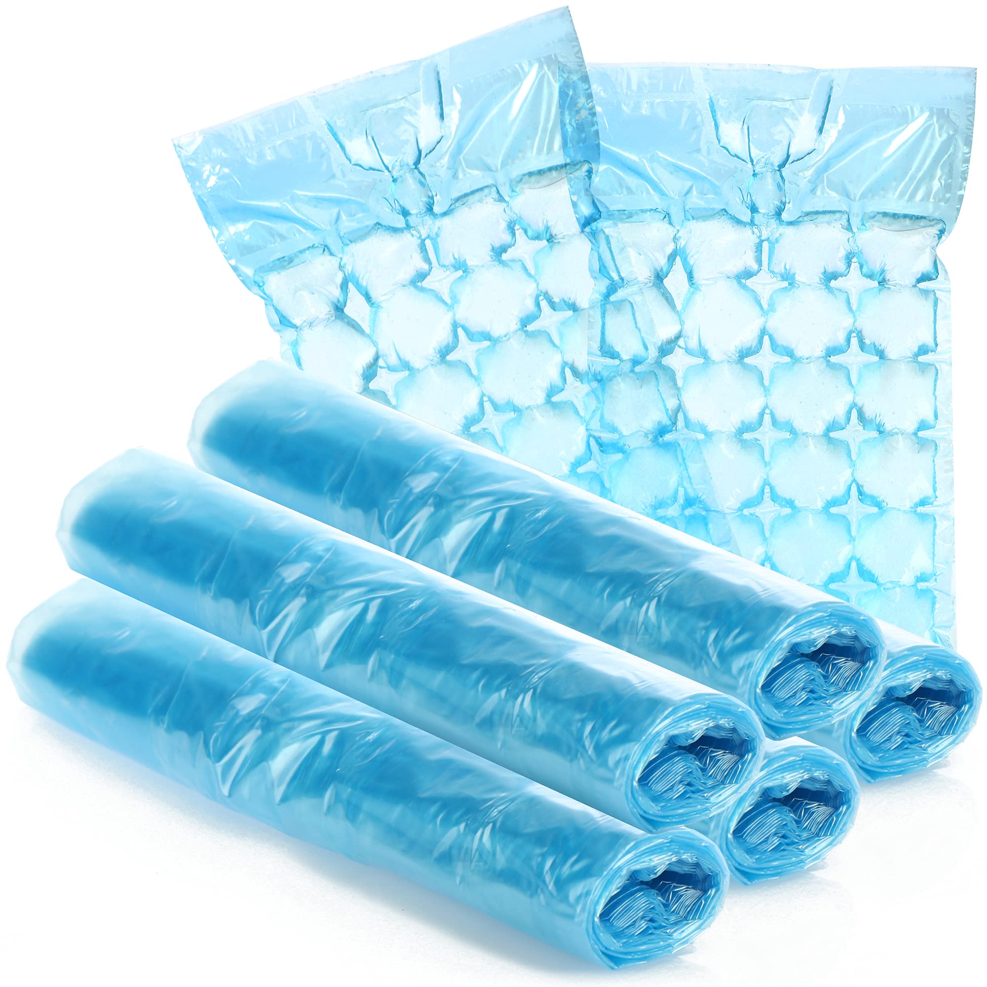 com-four® 50 Ice Cube Bags - Ice Trays for Drinks up to 1200 ice Cubes - Ice Ball Cubes for juices or Cocktails - Ice Moulds for Doing Fresh Drinks (50 Units)