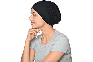 SAKUCHI Chemo Silky Soft Slouchy Snood Bamboo Cap Beanie for Women Cancer Hair Loss Turban Hat Chemo Headwear Women