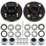 2 Sets 4 Lug Trailer Hub Kit for 2000