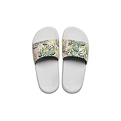 REEF Kids Girls Sandals, Kids One Slide, Zebra, 13