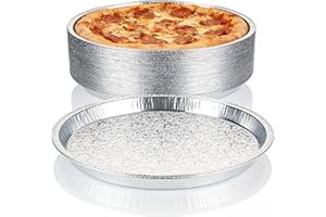 25 Pack 12 Inch Disposable Pizza Pans, Foil Pizza Pans, Round Aluminum Pizza Pan Focaccia Pan, Chocolate Cookies Cake Tin, Se