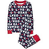 The Children's Place unisex-child 100% Cotton Long Sleeve Top and Pants,2 Piece Pajama Set