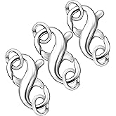 Dailyacc Double Opening Lobster Clasp 316 Stainless Steel Silver and Gold Pleted Necklace Bracelet Extender Clasps and Closures for DIY Jewelry