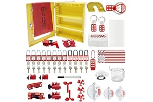 BULANGDI BULANGD 120 Pieces Lockout Tagout Station Loto Kit, Safety Padlocks, Lockout Hasp, Lock Out Tags, Circuit Breaker Lock, Cable Lock, Plug Lock Lockout Tagout Cabinet