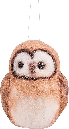 Amazon Com Ggi 4 In Felted Wool Ornament Barn Owl Home Kitchen