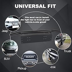 Jtron Universal License Plate Bumper Frame for Off