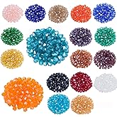LONGWIN Lot 1800pcs Glass Bicone Beads 4mm for Adults, Crystal Beads Jewelry Making Supply for Bracelets, Necklaces, Earrings