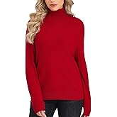 VETLURY Turtleneck Sweater Women – 100% Merino Wool Fitted Pullover Mock Neck Long Sleeve Knit Tops Lightweight Warm Winter