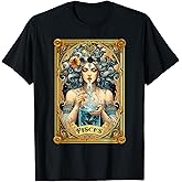 Pisces Zodiac Astrology Sign Tarot Card Water Bearer T-Shirt