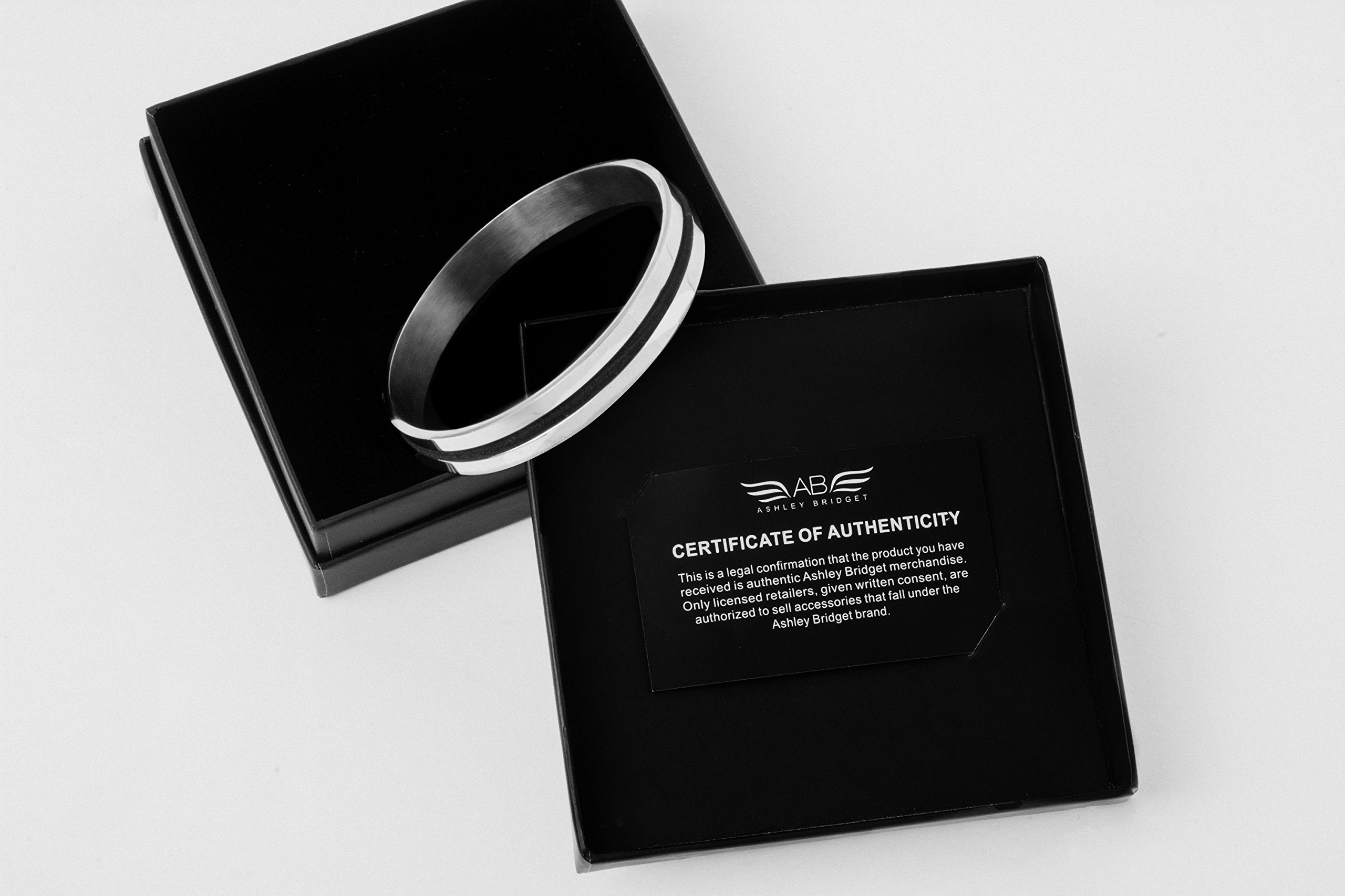 Ashley Bridget Hair Bracelet - Elegant Fashion Jewelry with Elastic Holder Bangle and Gift Box (Silver Plated)