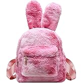 Lanpet Cute Bunny Backpacks for Women Rabbit Ears Backpack Fluffy Shoulder Bag Satchel