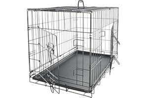 PAWS & PALS Dog Crates for Extra Large Dogs - XXL Dog Crate 48" Pet Cage Double-Door Best for Big Pets - Wire Metal Kennel Cage & Tray - in-Door Foldable & Portable for Animal Out-Door Travel