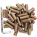 40Pcs Anwenk 1/4"-20 x 25mm Furniture Screw in Nut