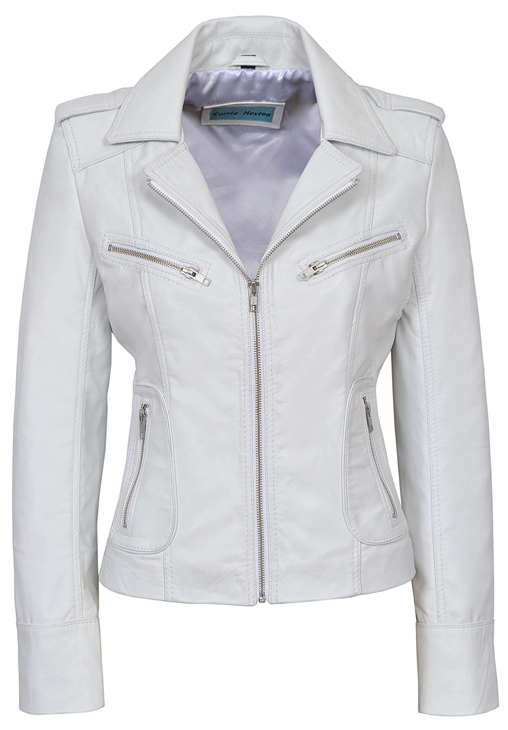 Ladies's Real Leather Jacket 100% Lambskin Casual Fashion Biker Motorcycle Style 9823