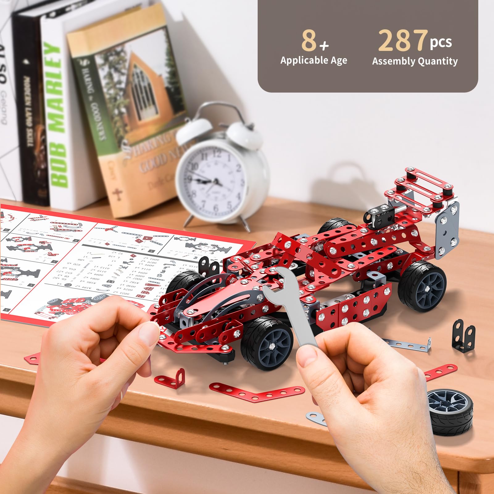 STEM Building Projects Toys - Model Car Kit DIY Building STEM Projects Toys for Kids Boys Girls Ages 8-12-16, Assembly Science Kit Model Car Birthday Gift Toy for Kids Boys 8 9 10 11 12 Years Old