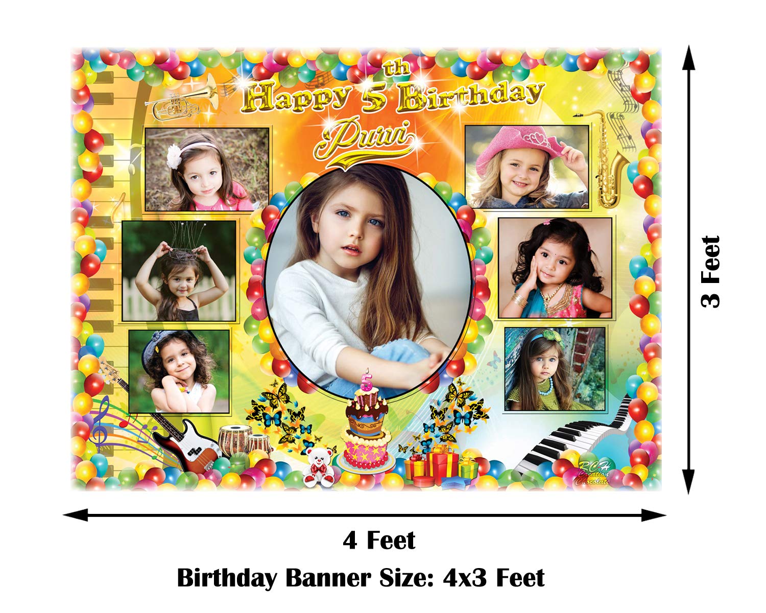 Rch Personalized Musical Theme For Happy Birthday Party Background
