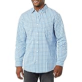 Amazon Essentials Men's Long-Sleeve Regular-fit Stretch Poplin Shirt