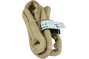 CHENANGO SUPPLY USA Made VR4 X 4' Tan Slings 4'-30' Lengths in Listing, Double PLY Cover Endless Round Poly Lifting Slings, 10,600 lbs Vertical, 8,500 lbs Choker, 21,200 lbs Basket (USA Poly) (4 FT)