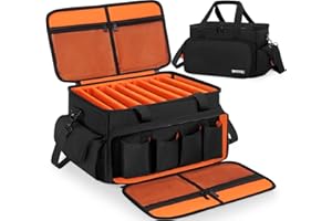 Cushioned-Bottom Cable case with Removable dividers, Featuring Multiple Pockets for Audio Equipment, DJ Gear, and Musician Ac