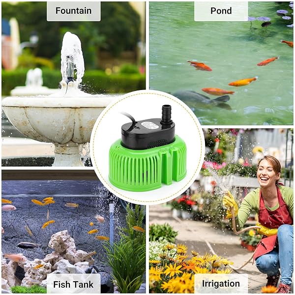 POOL COVER PUMP ABOVE GROUND – SUBMERSIBLE WATER SUMP PUMP SWIMMING WATER REMOVAL PUMPS, WITH DRAINAGE HOSE & 25 FEET EXTRA LONG POWER CORD, 850 GPH, 6 ADAPTERS