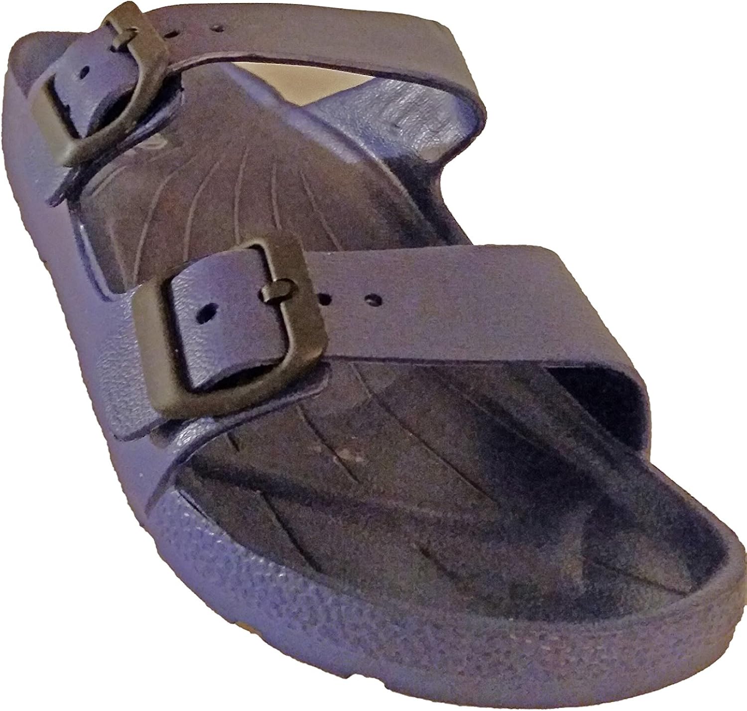mens sandals double buckle