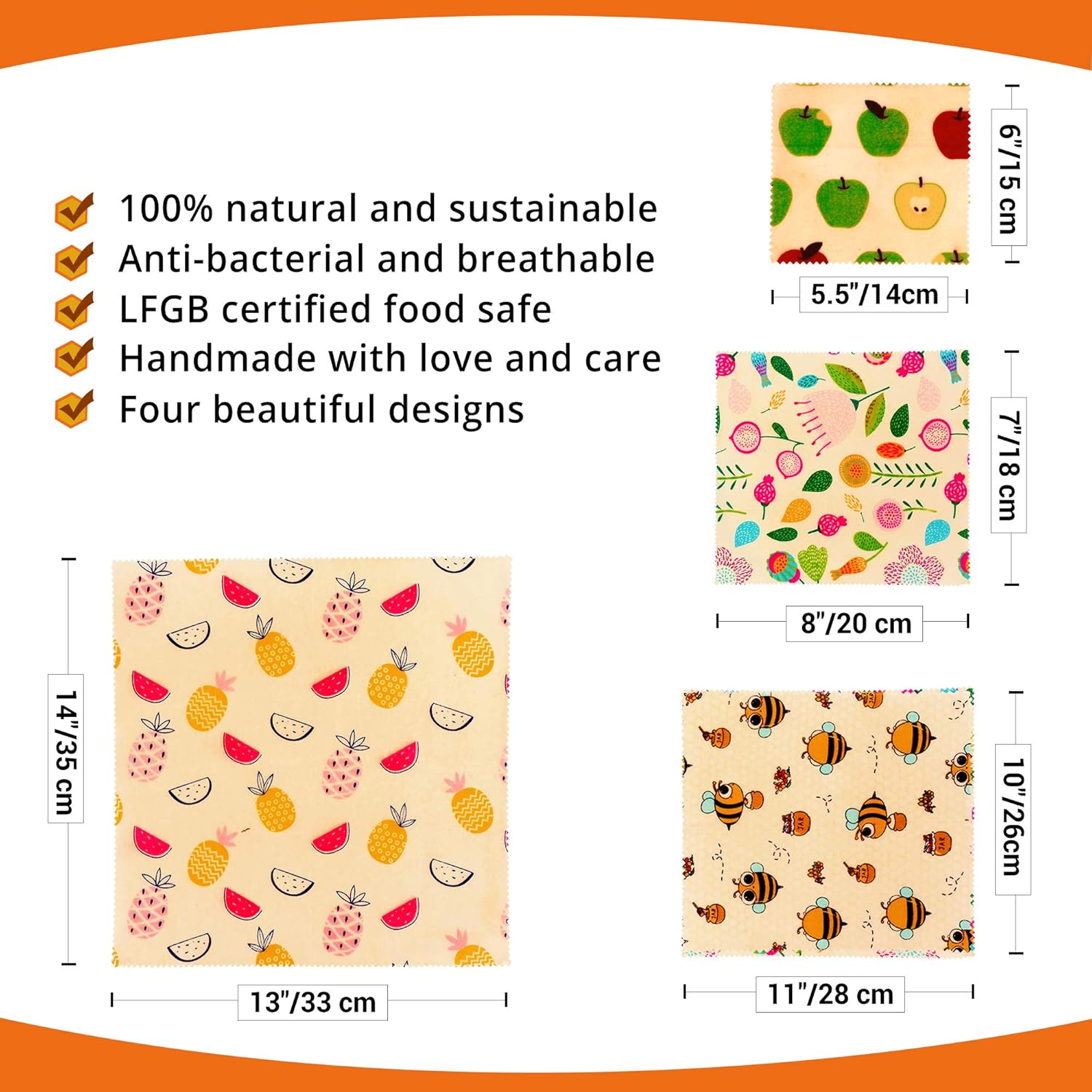 Beeswax Wraps Set of 7 - Image 5