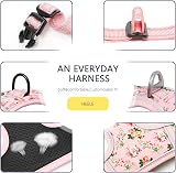 HEELE Dog Harness No Pull Front Back Clips Floral Pink XS view 4