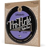 D'Addario Pro-Arte Nylon Classical Guitar Strings, Extra Hard Tension | Pro‑Arte nylon classical guitar strings deliver warm tone, precise intonation, consistent feel, and lasting performance.