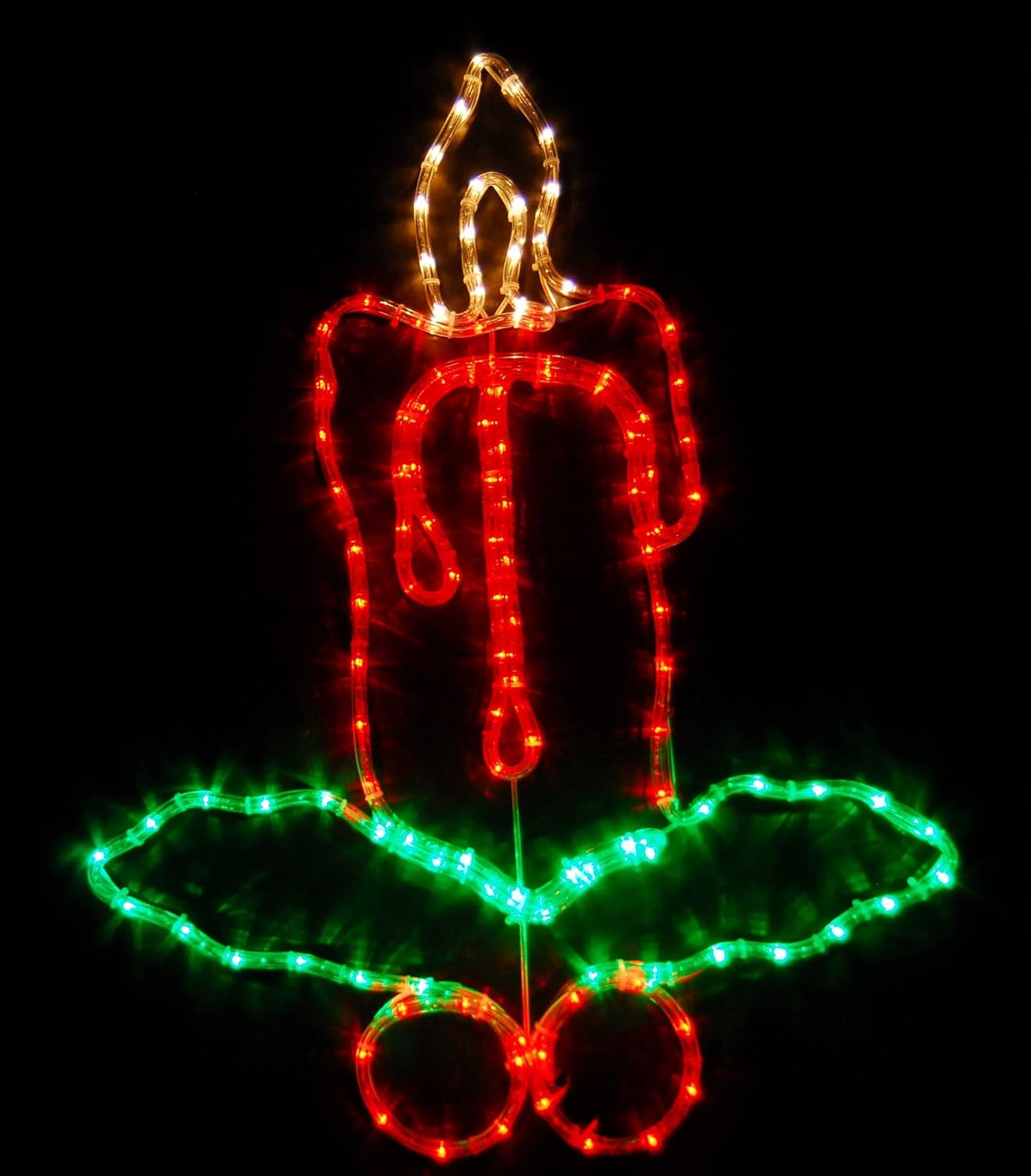 Christmas Concepts® Multi LED Rope Light Candle Christmas Decoration With Flashing Flame 60cm x