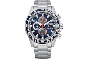 Citizen Men's Sport Casual Brycen Eco-Drive Chronograph Stainless Steel Watch, 12/24 Hour Time, Date, Tachymeter, 100 Meters Water Resistant, Spherical Mineral Crystal, Weekender