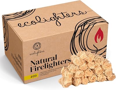 Ecolighters 400 Natural Firelighters for Wood Burners and BBQs