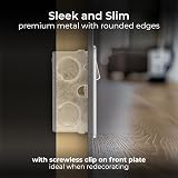 BG Electrical Flatplate Screwless Double Switched Socket 13A Brushed Steel view 3