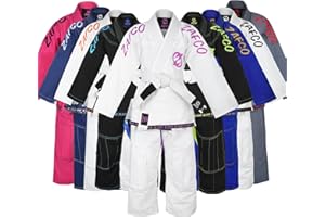 Zafco Sports Brazilian Jiu Jitsu, Kids Jiu Jitsu Gi Children BJJ Gi Grappling Kimonos Lightweight White Belt
