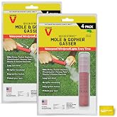 Victor Quick-Strike Mole &amp; Gopher Gassers &ndash; 8 Total Gassers, Self-Igniting Burrow Pest Control, Waterproof &amp; Windproof, Long-Burn Outdoor Tunnel Treatment (2)