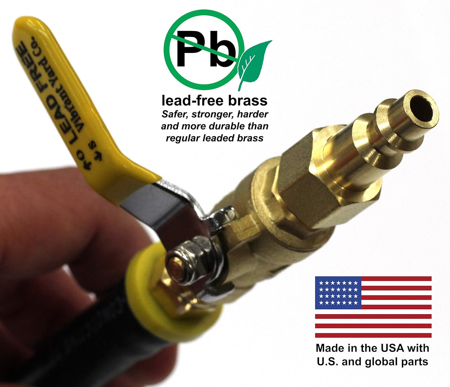 Winterize Sprinkler Systems and Outdoor Faucets: Air Compressor Quick-Connect Plug To Female Garden Hose Faucet Blow Out Adapter with Shut Off Valve (Lead-Free Brass): Home Improvement