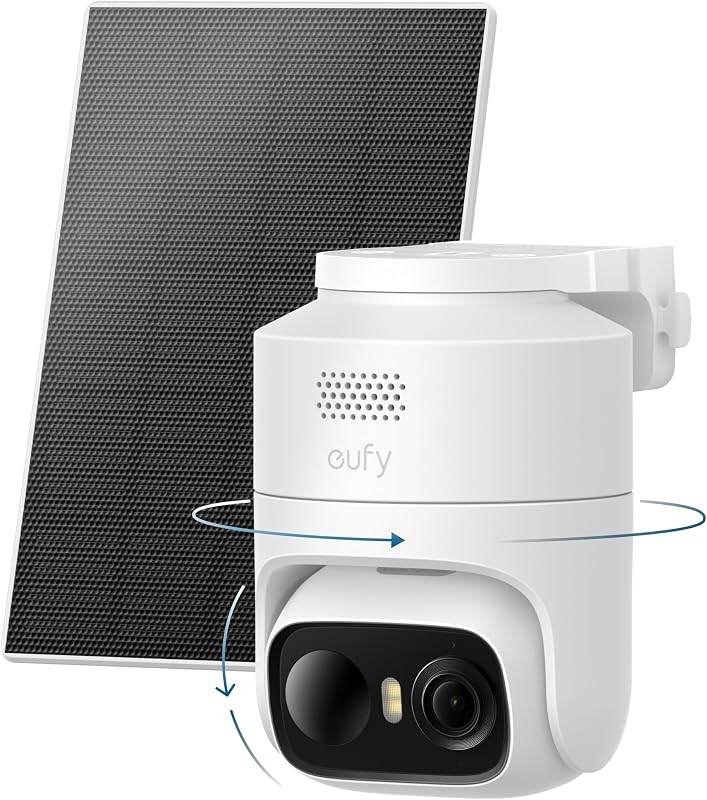 eufyCam C37, Telecamera Wi-Fi Esterno con Pannello Solare 2K
