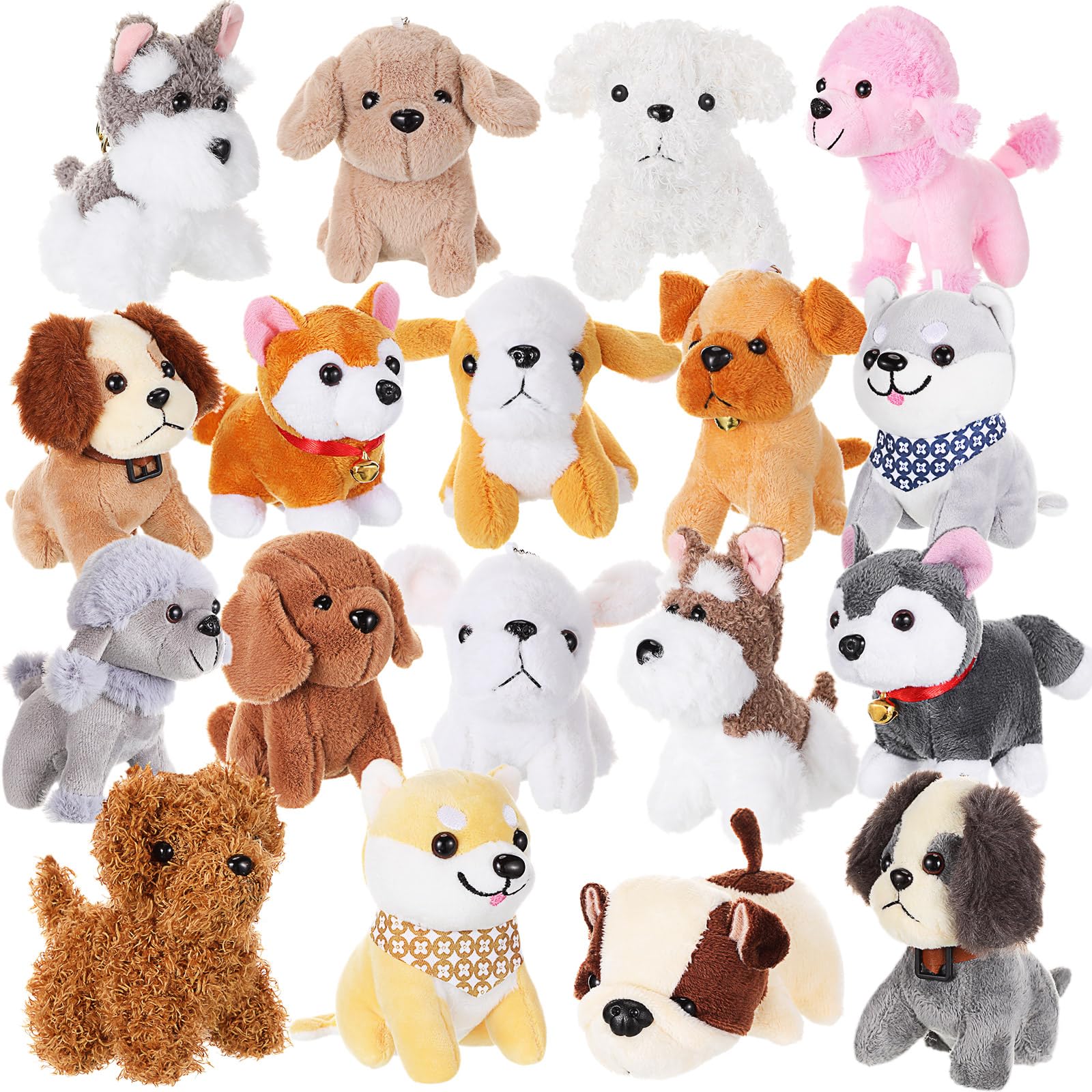 Photo 1 of Aoriher 18 Pcs Mini Plush Dogs Bulk Puppy Stuffed Animals Small Stuffed Cute Assorted Soft Plush Toys Doll for Puppy Birthday Party Favors(Cute Dog)