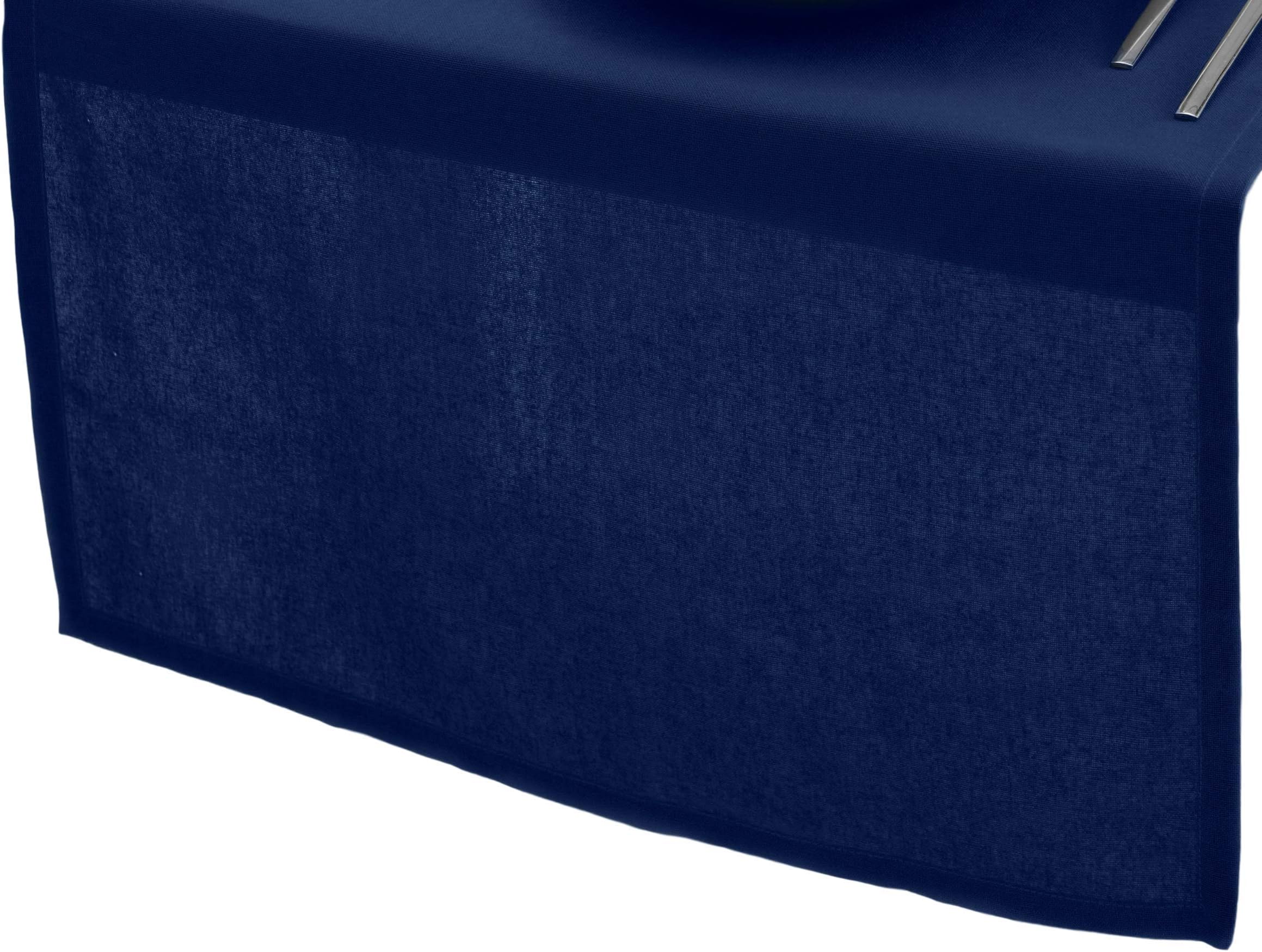 HomeDirectIE Cotton Table Runner 50 x 150cm 19" x 59" Navy Blue