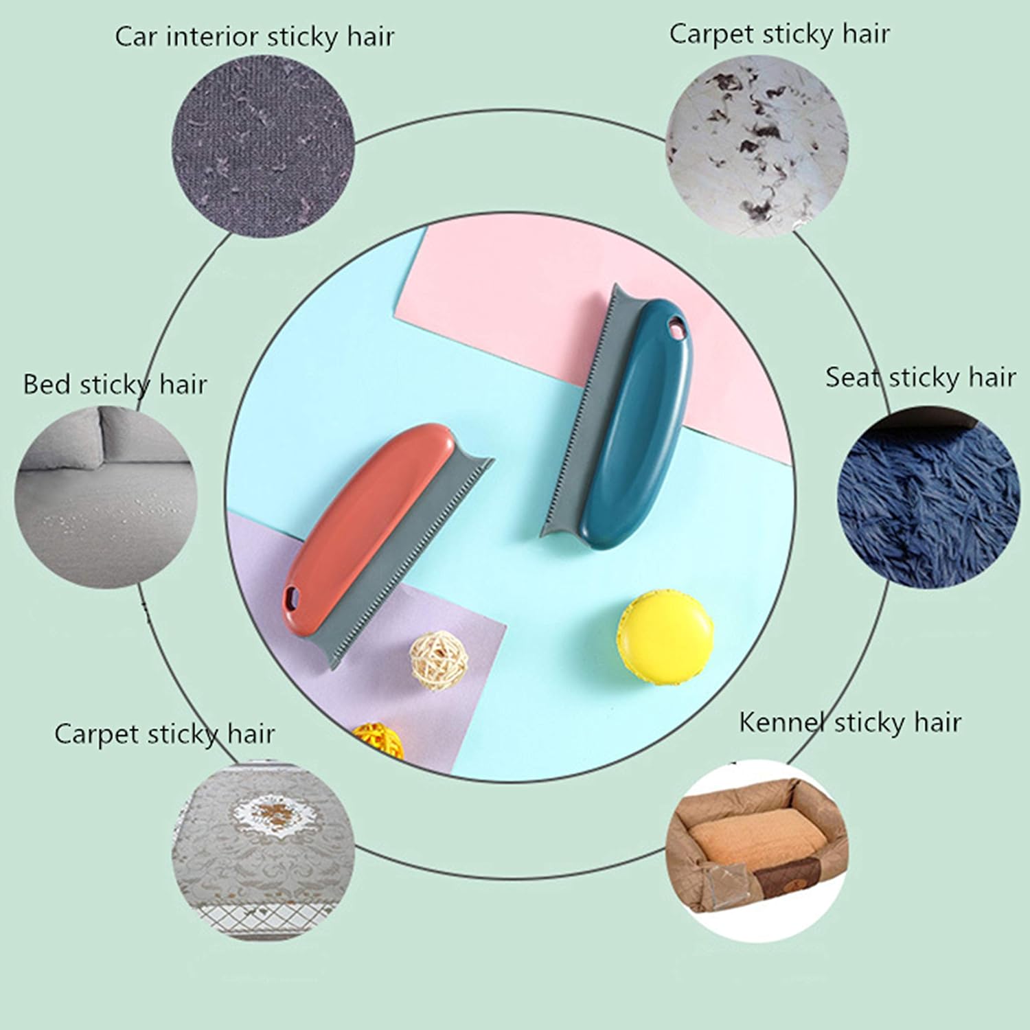 YOUDIWADI Pet Hair Remover Brush Pet Hair Detailer Dog Hair Remover Cat Hair Remover, Professional Hair Remover Brush for CleaningCarpets, Sofas, Home Furnishings and Car Interiors