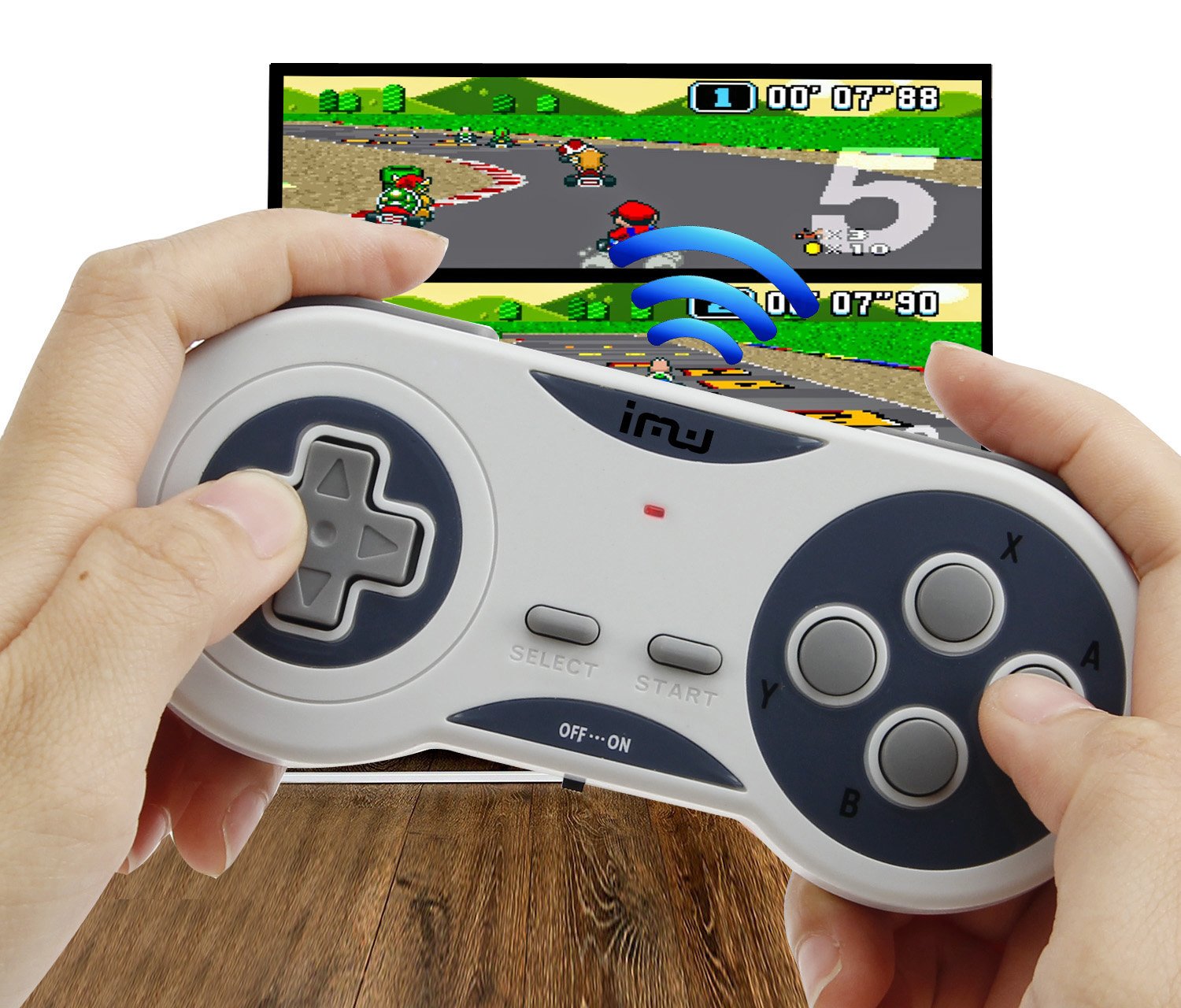 iMW Wireless Gaming Controller for NES and Super NES Classic Edition - Grey: Video Games