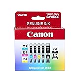 Canon PGI-250/ CLI-251 5 Color Amazon Pack