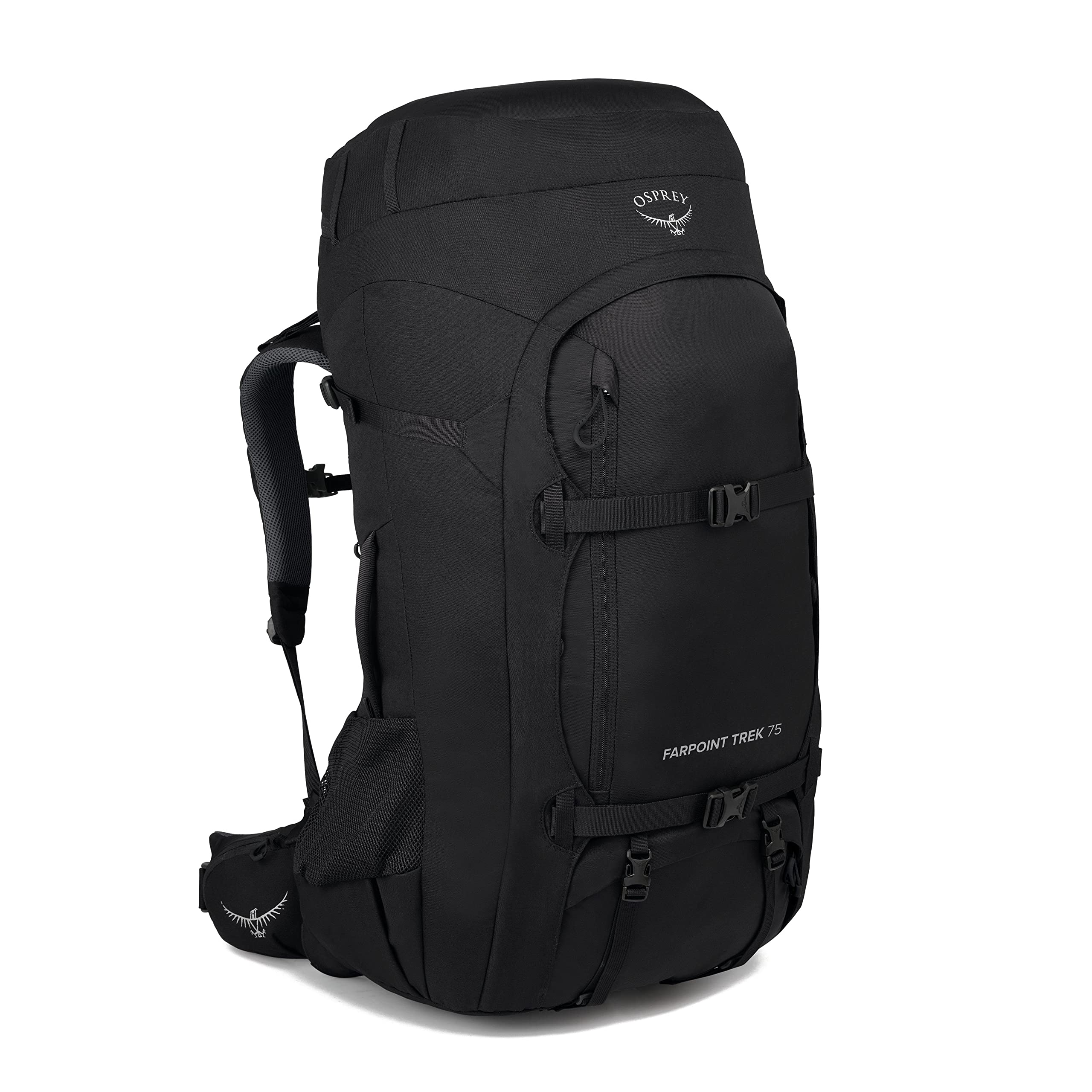 Osprey Farpoint Trek 75L Mochila de viaje para hombre, negro