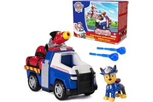 PAW Patrol Fire Rescue: Chase Rescue Fire Cruiser with Action Figure, Projectile Launcher, and Toy Truck, Kids Toys for Boys 